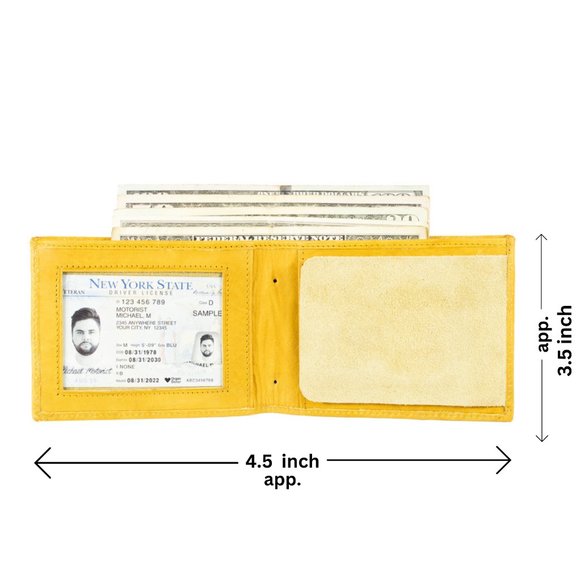 GENUINE LEATHER ID BADGE HOLDER FOR LAW ENFORCEMENT SECURITY, TAN - Picture 2 of 9